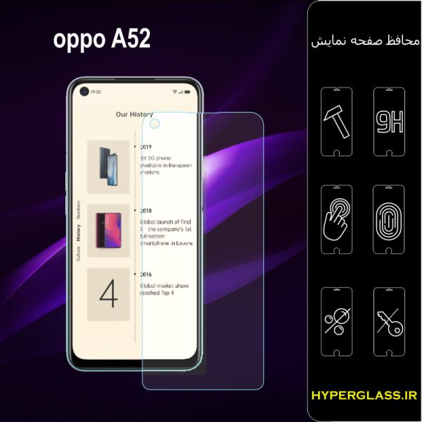 محافظ صفحه نمایش گوشی اوپو Oppo A52