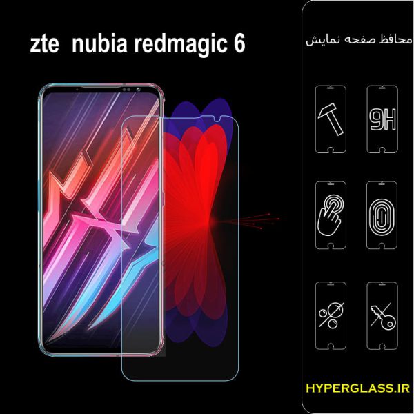 گلس محافظ صفحه نمایش نانو بلک اورجینال گوشی زد تی ای ZTE Nubia Red magic 6