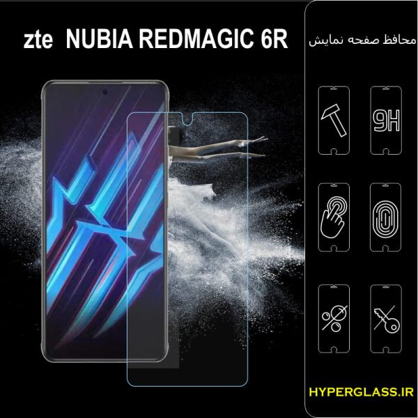 گلس محافظ صفحه نمایش نانو بلک اورجینال گوشی زد تی ای ZTE Nubia Red magic 6r