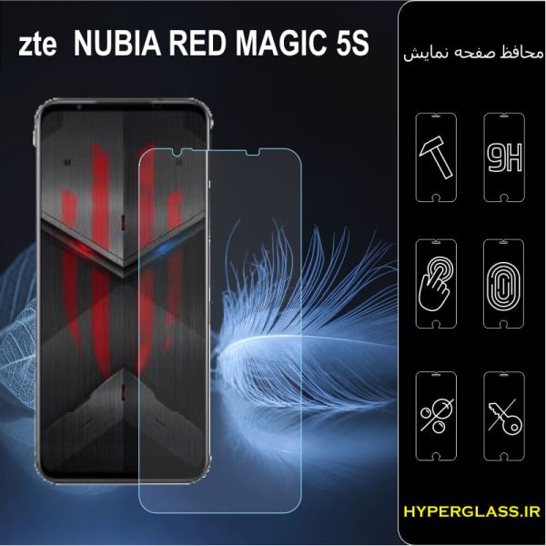 گلس محافظ صفحه نمایش نانو بلک اورجینال گوشی زد تی ای ZTE Nubia Red magic 5s