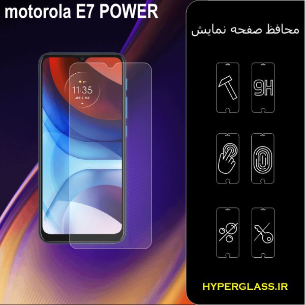 گلس محافظ صفحه نمایش نانو بلک اورجینال گوشی موتورولا Motorola E7 Power