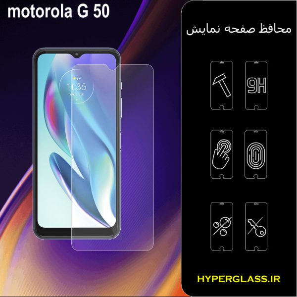 گلس محافظ صفحه نمایش نانو بلک اورجینال گوشی موتورولا Motorola G50
