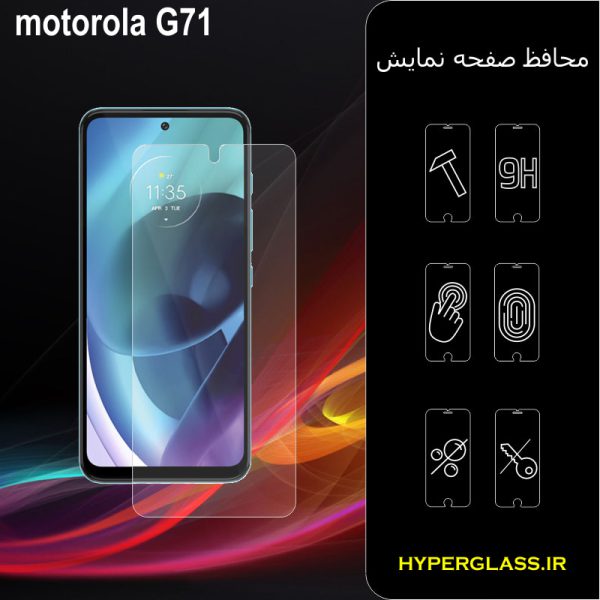 گلس محافظ صفحه نمایش نانو بلک اورجینال گوشی موتورولا Motorola G71