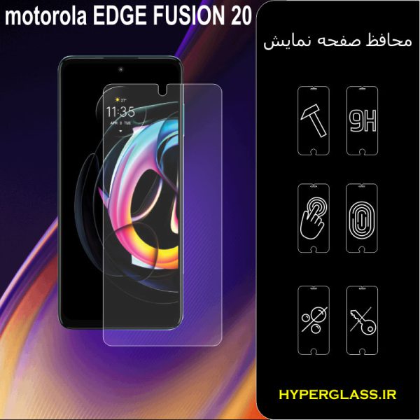 گلس محافظ صفحه نمایش نانو بلک اورجینال گوشی موتورولا Motorola Edge 20 Fusion