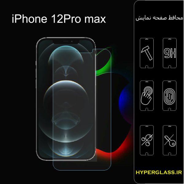 گلس محافظ صفحه نمایش نانو بلک اورجینال گوشی اپل Apple iphone 12 pro max