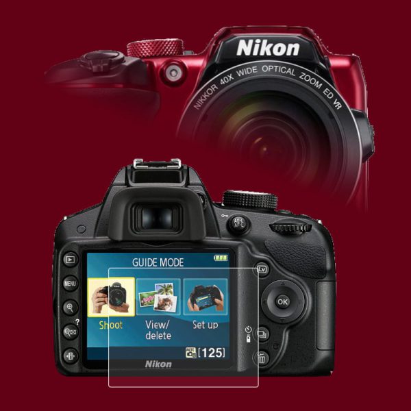 گلس محافظ صفحه نمایش دوربین نیکون Nikon D3200