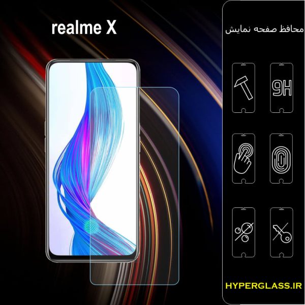 گلس محافظ صفحه نمایش نانو بلک اورجینال گوشی ریلمی Realme X