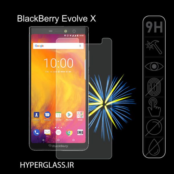 گلس محافظ صفحه نمایش ناو اورجینال گوشی بلک بری BlackBerry Evolve X