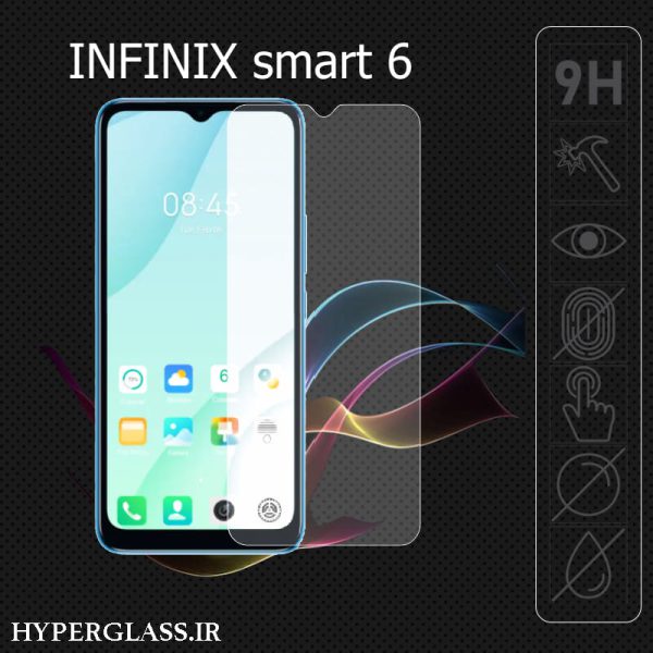 گلس محافظ صفحه نمایش نانو بلک اورجینال گوشی اینفینیکس Infinix Smart 6