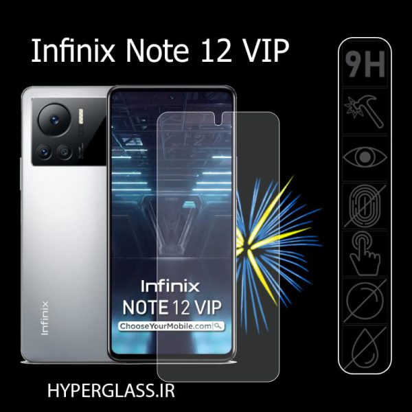 گلس محافظ صفحه نمایش نانو بلک اورجینال گوشی اینفینیکس Infinix Note 12 Vip