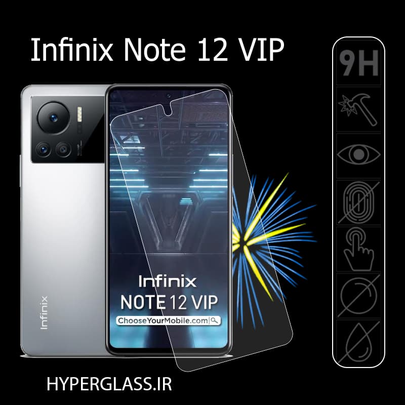 گلس محافظ صفحه نمایش نانو بلک اورجینال گوشی اینفینیکس Infinix Note 12 Vip