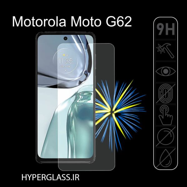 گلس محافظ صفحه نمایش نانو بلک اورجینال گوشی موتورولا Motorola G62