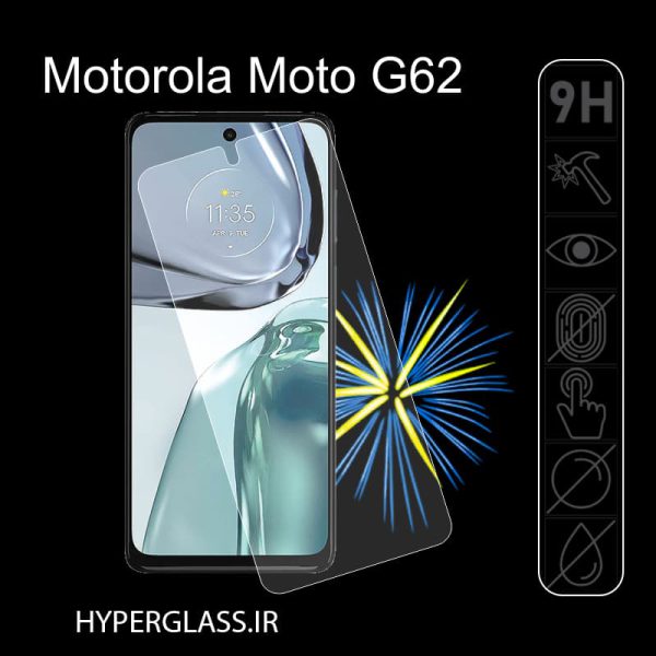 گلس محافظ صفحه نمایش نانو بلک اورجینال گوشی موتورولا Motorola G62