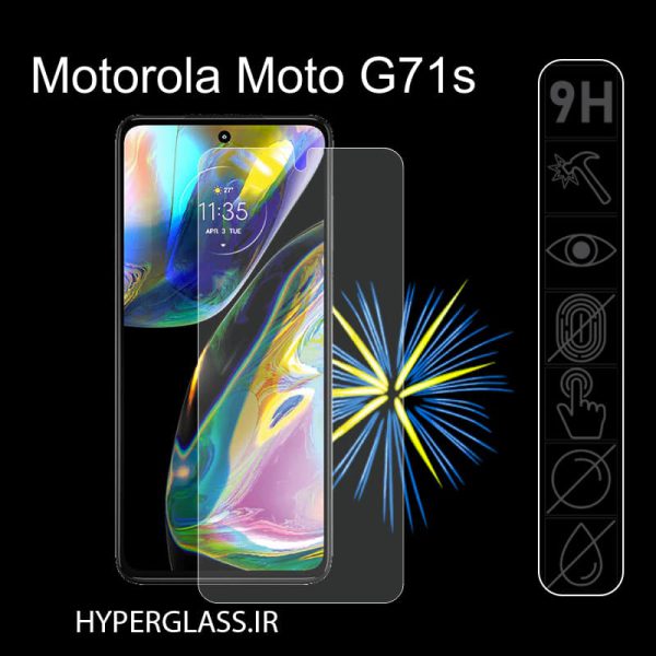 گلس محافظ صفحه نمایش نانو بلک اورجینال گوشی موتورولا Motorola G71s