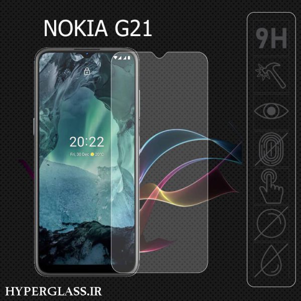 گلس محافظ صفحه نمایش نانو بلک اورجینال گوشی نوکیا Nokia G21