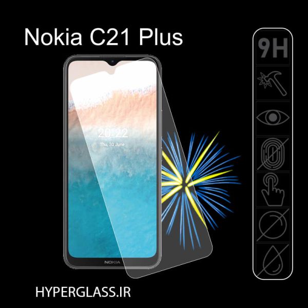 گلس محافظ صفحه نمایش نانو بلک اورجینال گوشی نوکیا Nokia C21 Plus