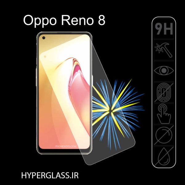 گلس محافظ صفحه نمایش نانو بلک اورجینال گوشی اوپو Oppo Reno 8