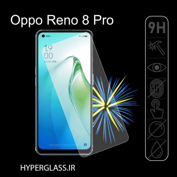 گلس محافظ صفحه نمایش نانو بلک اورجینال گوشی اوپو Oppo Reno 8 Pro