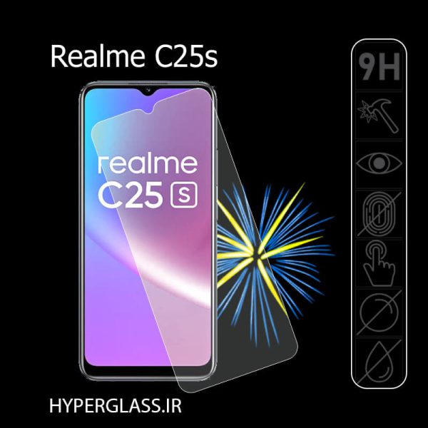گلس محافظ صفحه نمایش نانو بلک اورجینال گوشی ریلمی Realme C25s