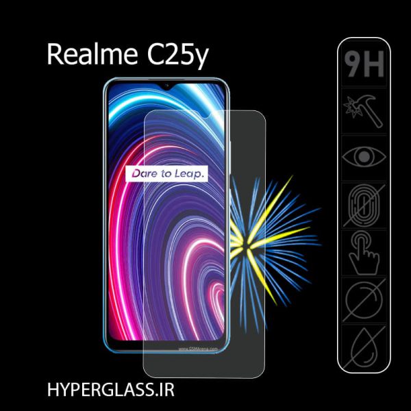 گلس محافظ صفحه نمایش نانو بلک اورجینال گوشی ریلمی Realme C25y