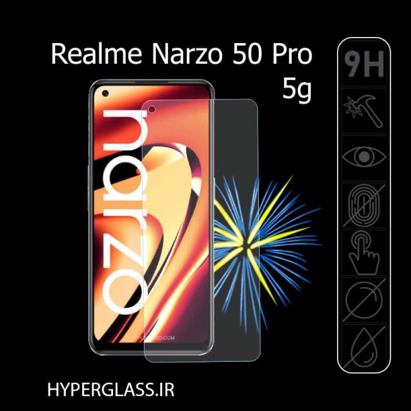 گلس محافظ صفحه نمایش نانو بلک اورجینال گوشی ریلمی Realme Narzo 50 Pro 5g