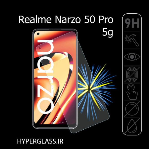 گلس محافظ صفحه نمایش نانو بلک اورجینال گوشی ریلمی Realme Narzo 50 Pro 5g