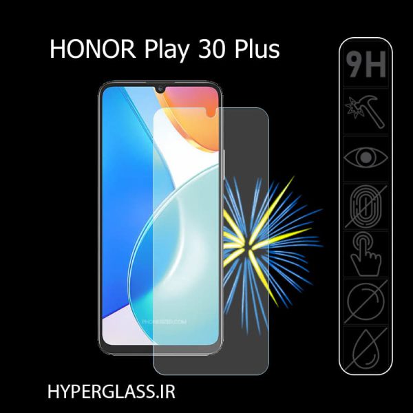 گلس محافظ صفحه نمایش نانو بلک اورجینال گلس گوشی آنر Honor Play 30 Plus