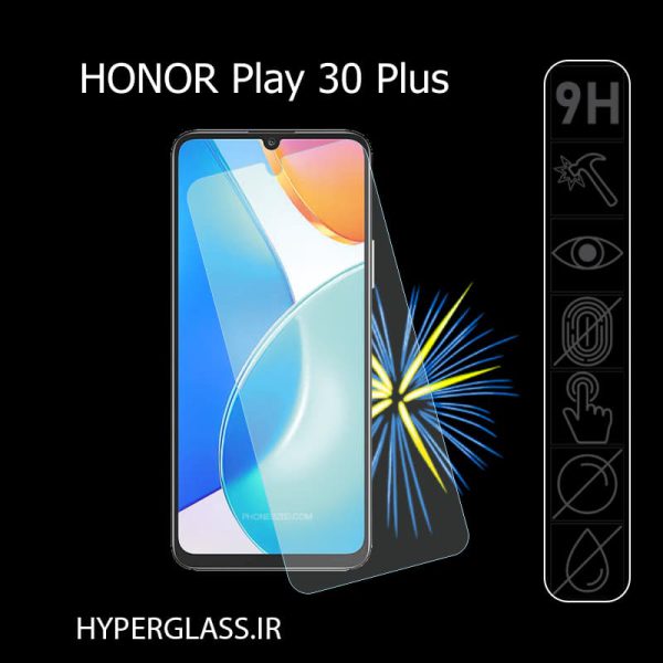 گلس محافظ صفحه نمایش نانو بلک اورجینال گلس گوشی آنر Honor Play 30 Plus