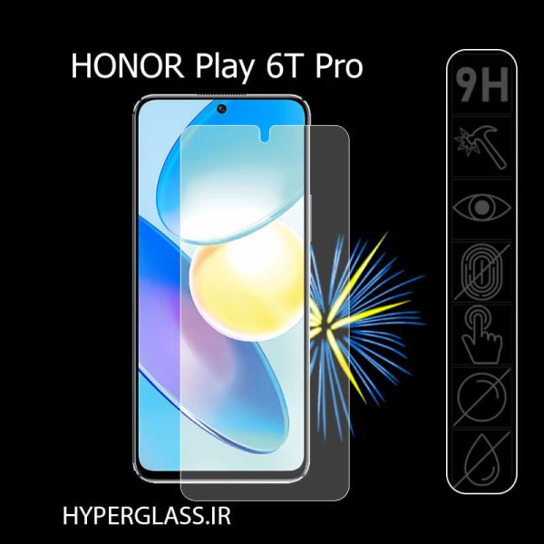 گلس محافظ صفحه نمایش نانو بلک اورجینال گلس گوشی آنر Honor Play6T Pro
