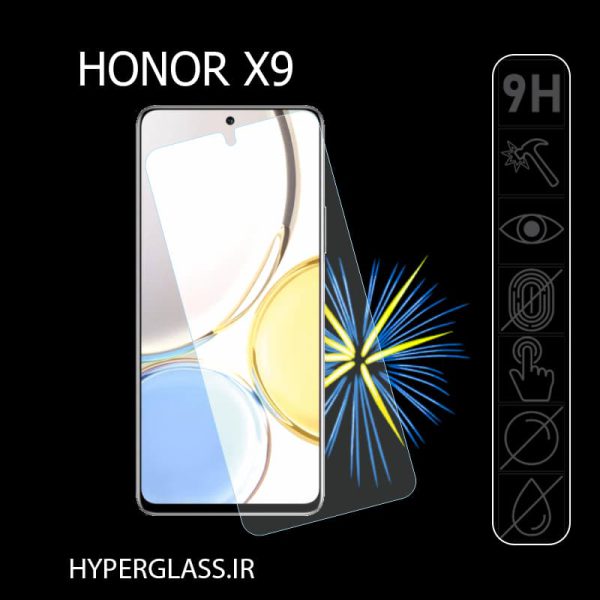 گلس محافظ صفحه نمایش نانو بلک اورجینال گلس گوشی آنر Honor X9