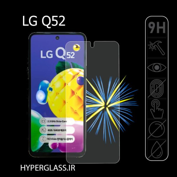 گلس محافظ صفحه نمایش نانو بلک اورجینال گوشی الجی LG Q52