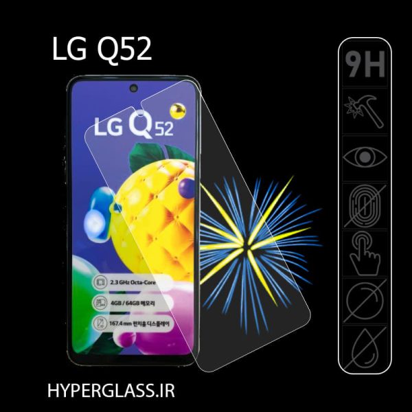 گلس محافظ صفحه نمایش نانو بلک اورجینال گوشی الجی LG Q52