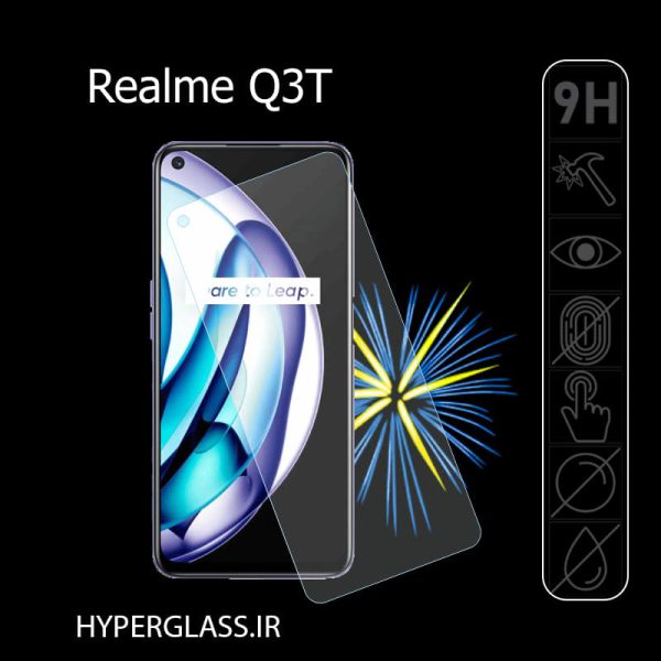 گلس محافظ صفحه نمایش نانو بلک اورجینال گوشی ریلمی Realme Q3T