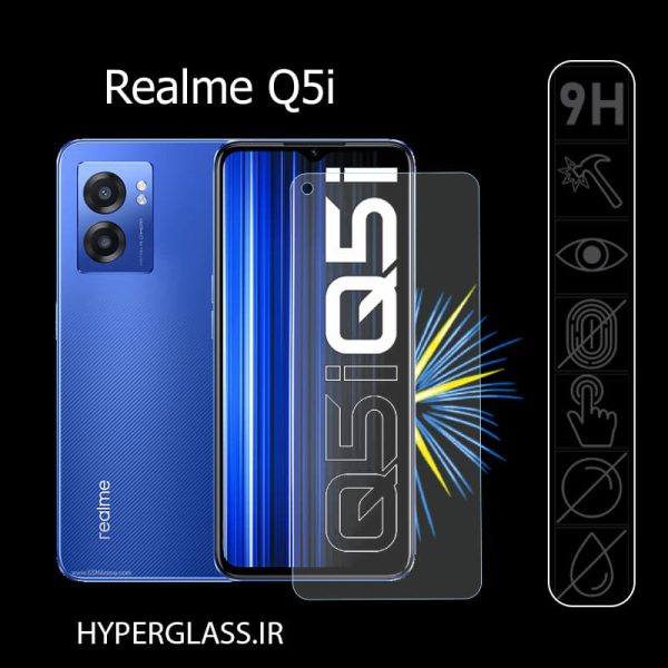 گلس محافظ صفحه نمایش نانو بلک اورجینال گوشی ریلمی Realme Q5i