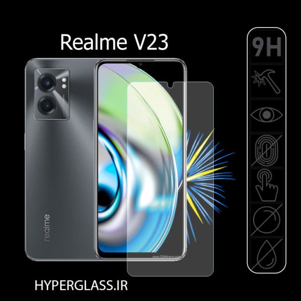 گلس محافظ صفحه نمایش نانو بلک اورجینال گوشی ریلمی Realme V23