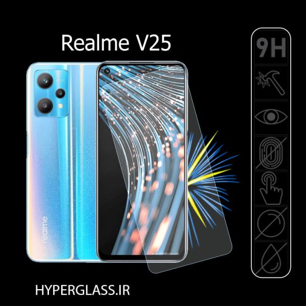گلس محافظ صفحه نمایش نانو بلک اورجینال گوشی ریلمی Realme V25