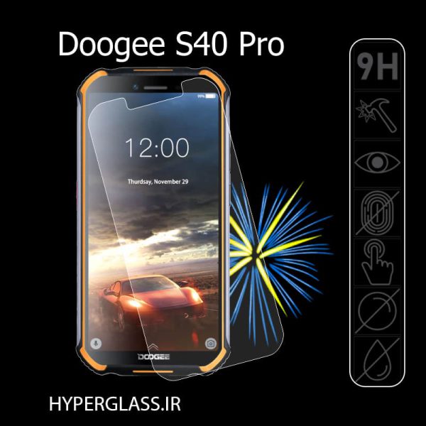 گلس محافظ صفحه نمایش نانو بلک اورجینال گوشی دوجی DOOGEE S40 Pro