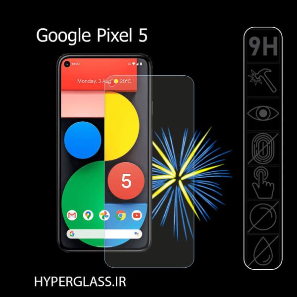 گلس محافظ صفحه نمایش نانو بلک اورجینال گوشی گوگل پیکسل Google Pixel 5