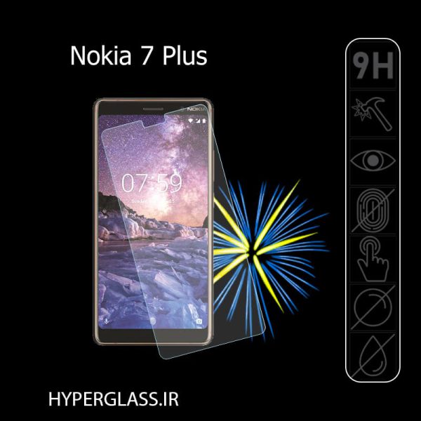 گلس محافظ صفحه نمایش نانو بلک اورجینال گوشی نوکیا Nokia 7 Plus