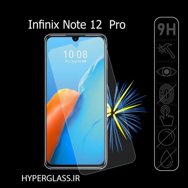 گلس محافظ صفحه نمایش نانو بلک اورجینال گوشی اینفینیکس Infinix Note 12 Pro