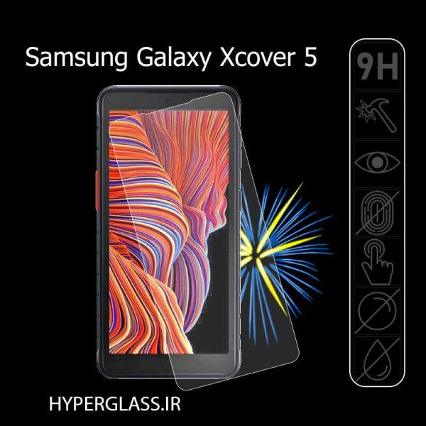 گلس محافظ صفحه نمایش شفاف اورجینال گوشی سامسونگ Samsung Xcover 5