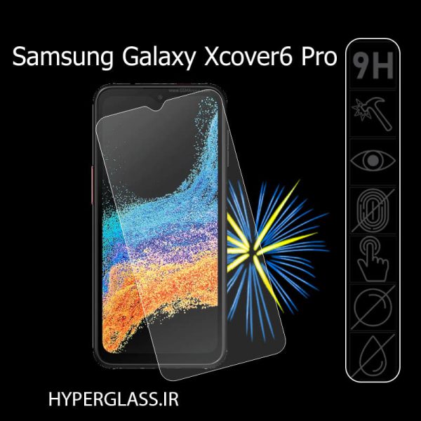گلس محافظ صفحه نمایش شفاف اورجینال گوشی سامسونگ Samsung Xcover6 Pro