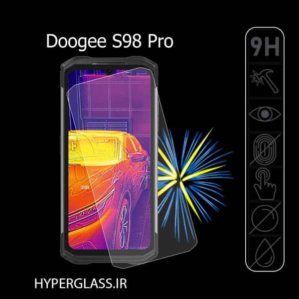 گلس محافظ صفحه نمایش نانو بلک اورجینال گوشی دوجی DOOGEE S98 PRO