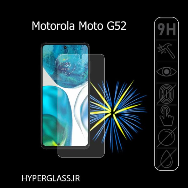 گلس محافظ صفحه نمایش نانو بلک اورجینال گوشی موتورولا Motorola G52