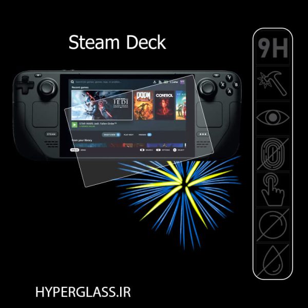 گلس محافظ صفحه نمایش کنسول بازی استیم دک Steam Deck