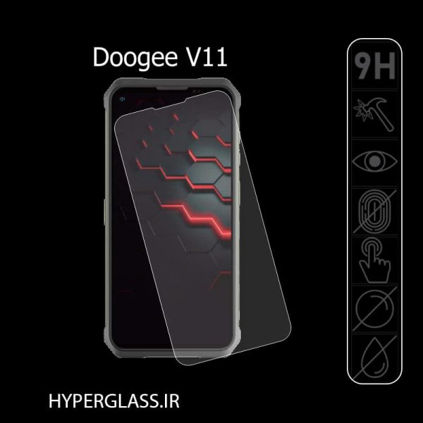 گلس اورجینال محافظ صفحه نمایش گوشی دوجی DOOGEE V11
