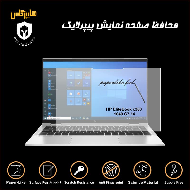 محافظ صفحه پیپرلایک لپتاپ HP EliteBook x360 1040 G7